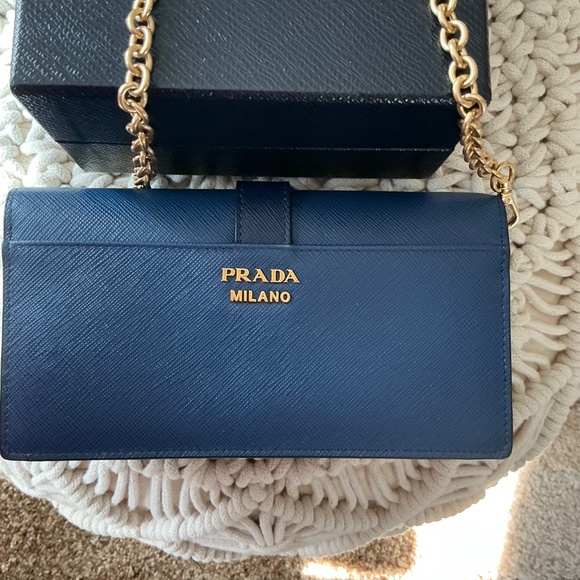 Navy PRADA CAHIER MINI CROSSBODY - Picture 5 of 8
